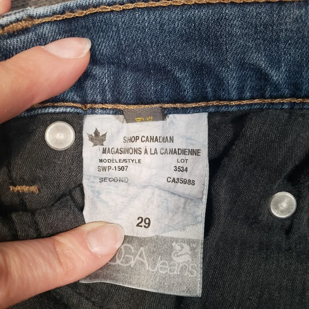 YOGA Jeans Bootcut Jeans Womens 29 Blue Second Skin Mid Rise Denim SWP-1507
